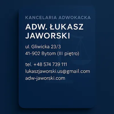 Adwokat Łukasz Jaworski Kancelaria Adwokacka - Adwokat Bytom